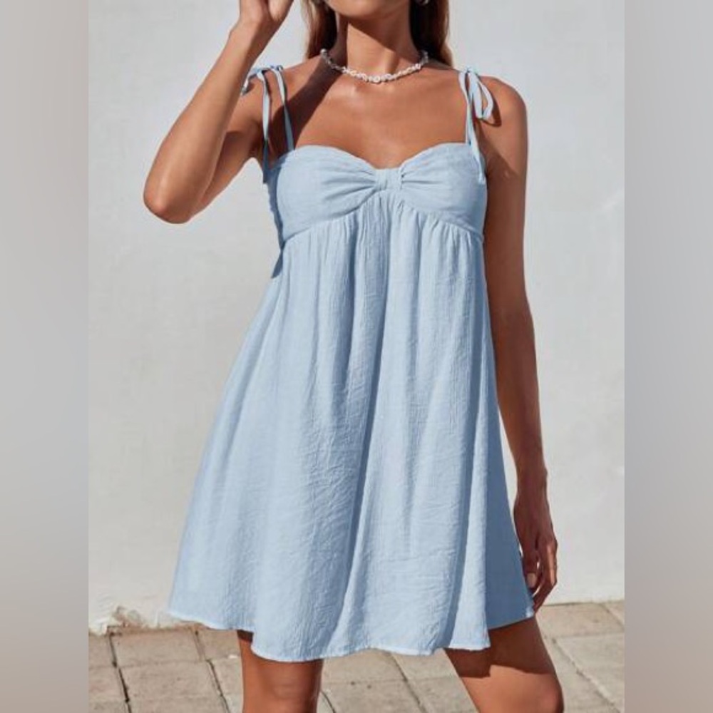 SHEIN Sky Blue Casual Dress